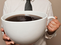 giant cup of coffee
