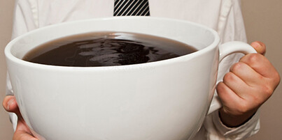 giant cup of coffee