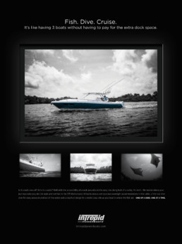 fish. dive. cruise intrepid print ad