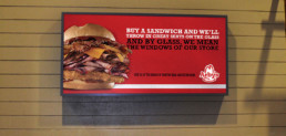 Arby's sandwich billboard mockup