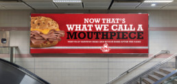 Arby's mouthpiece subway banner mockup
