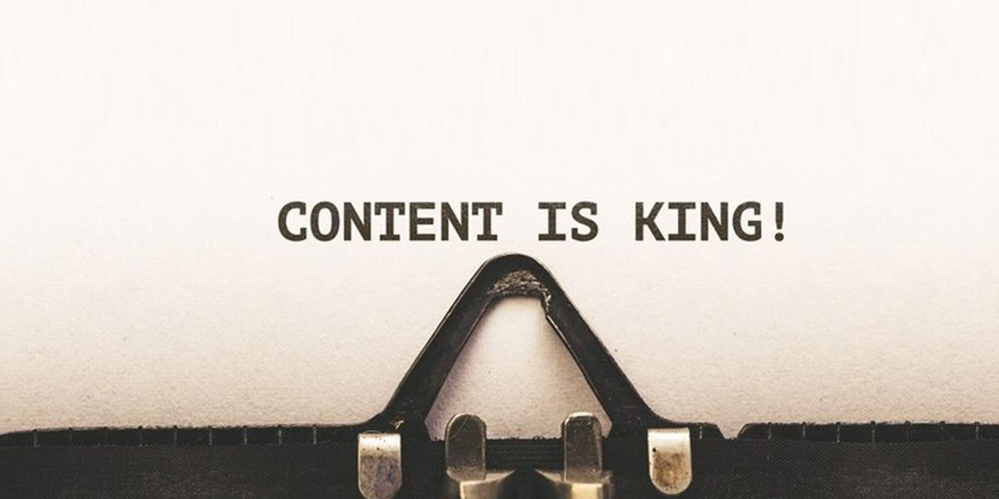 content is king on typewriter