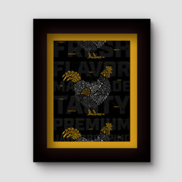 butcher's mark chicken poster