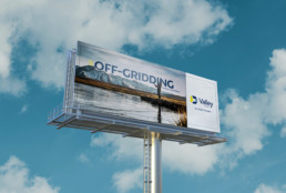 off gridding valley bank billboard mockup
