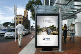 valley bank hope made possible bus bench mockup