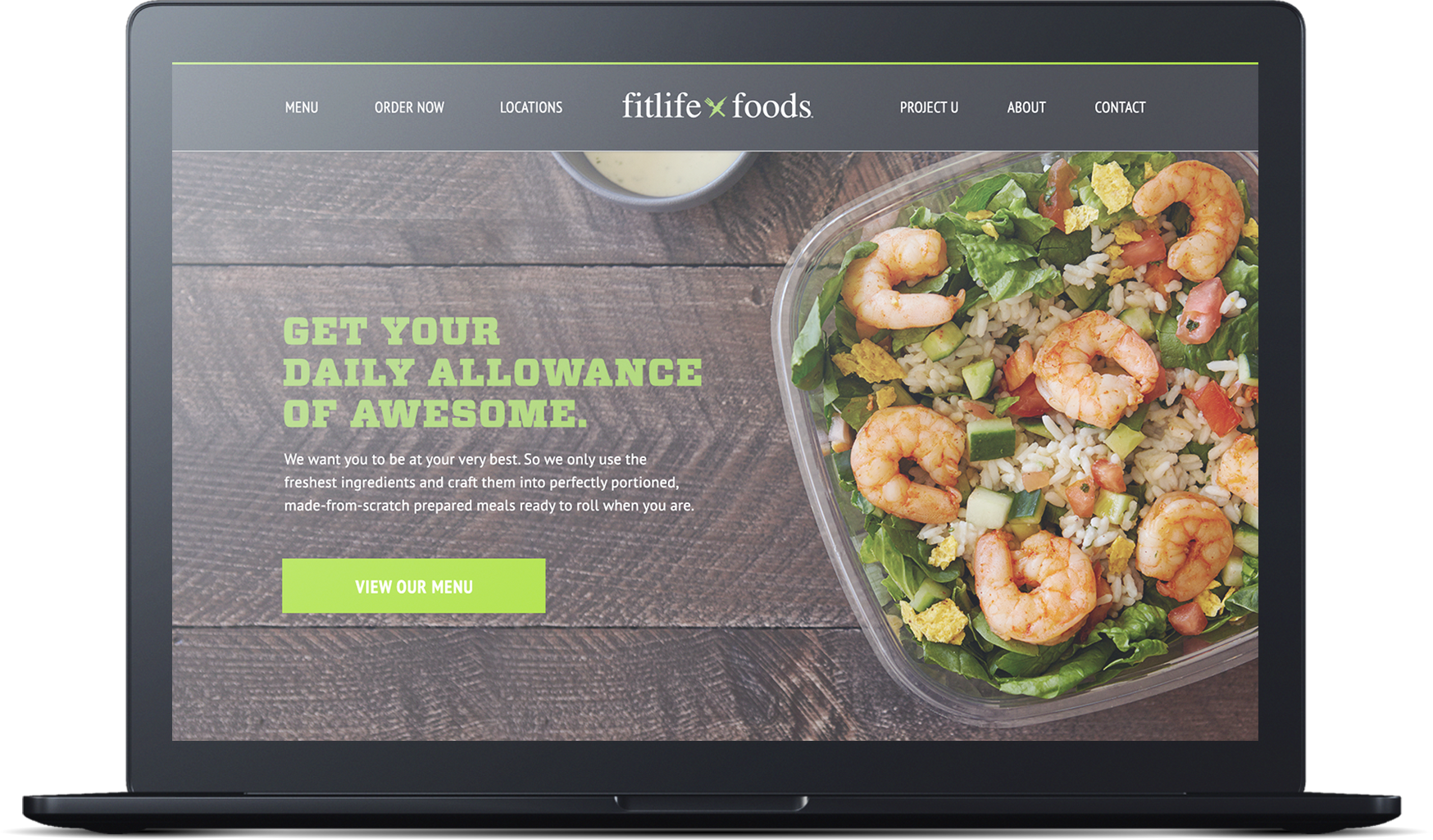 Fitlife desktop mock up shrimp salad