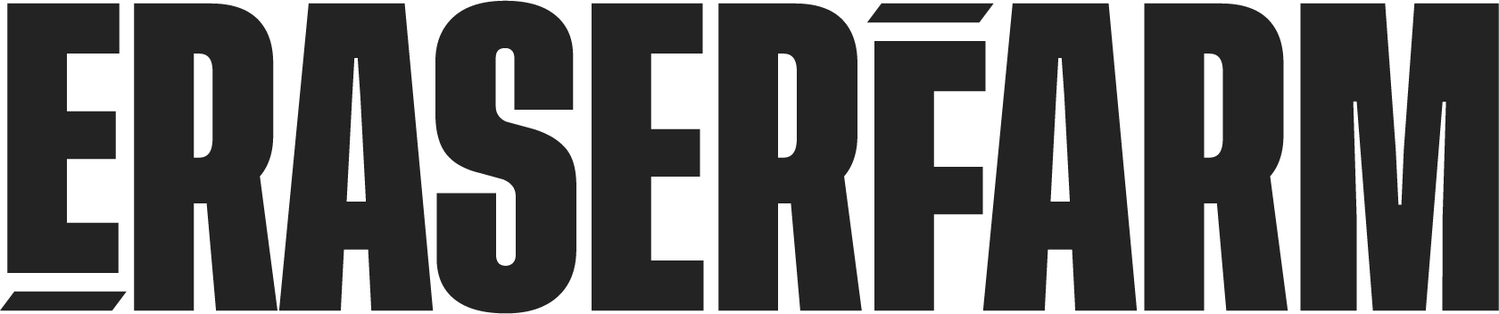 full black eraser farm logo