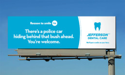 Jefferson dental reason to smile billboard mockup