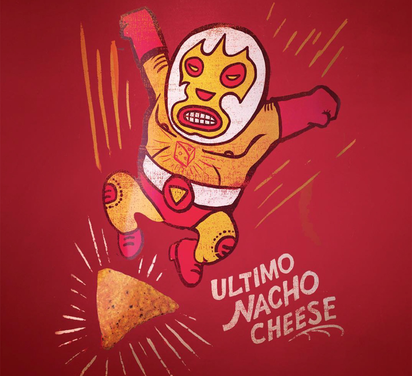 Ultimo nacho cheese wrestler cartoon