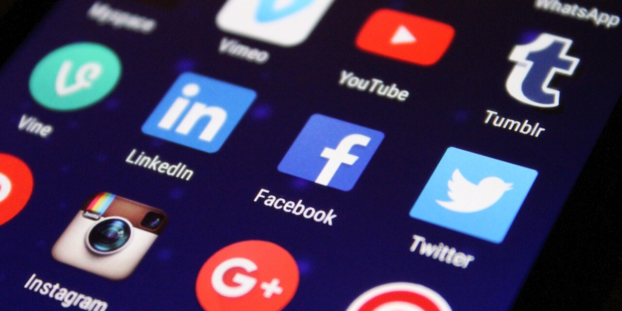 social media marketing on an iPhone